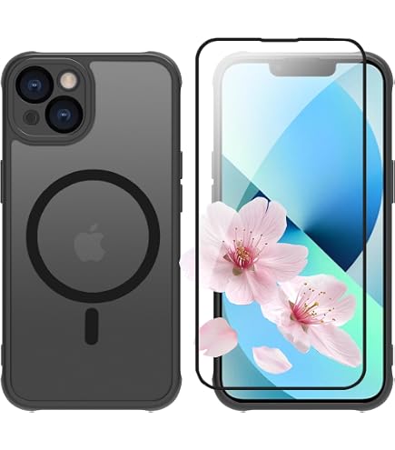 Amazon.co.jp: iPhone 13 Mini ケース マットな仕上げ ガラスフィルム
